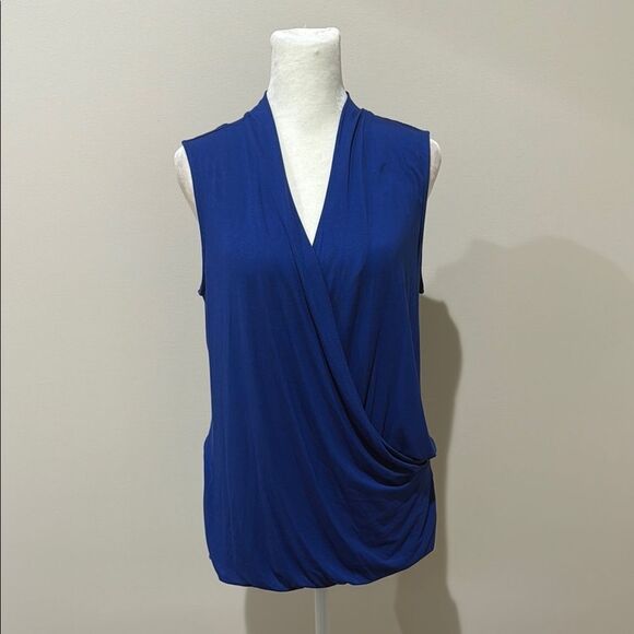 The Limited New With Tags Elegant Blue Sleeveless Wrap Top Size Large - Picture 1 of 3